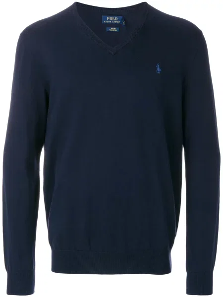 Polo Ralph Lauren Sweter Ls Sf Vn Pp Granatowy niebieski