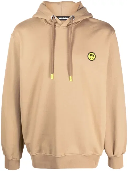 Mikina s kapucí Barrow s potiskem hnědá