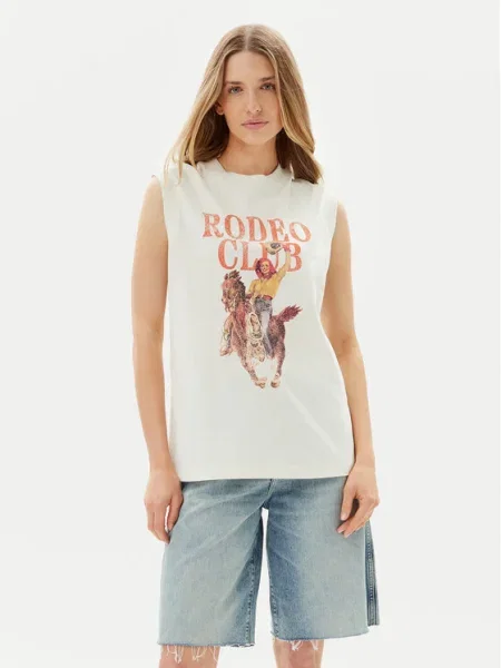 Wrangler Bluză Muscle alb