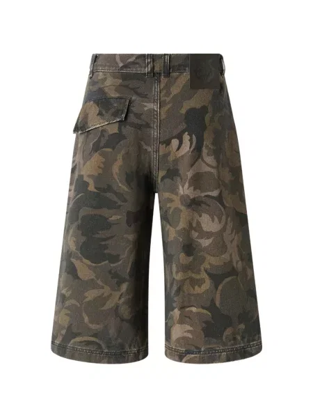 Pantaloni cargo Pinko cu model floral cu imagine verde