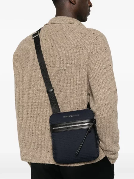 Geantă crossbody Emporio Armani cu imagine albastru