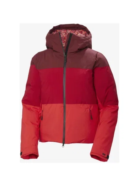Kurtka z kapturem Helly Hansen Nora Short Puffy Ski Free jasny ciemny S czerwony