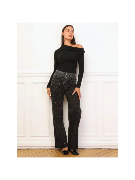 Top La Modeuse negru