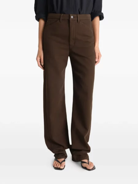 Pantaloni Lemaire cu 5 buzunare maro