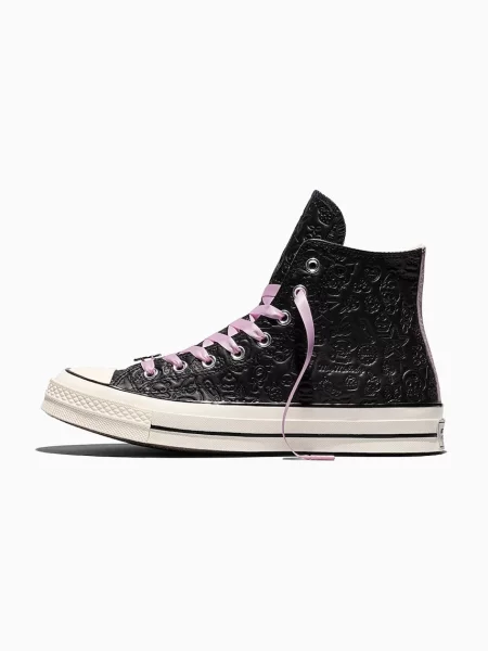 Converse x Hello Kitty Chuck 70 HI női bőr tornacipők fekete