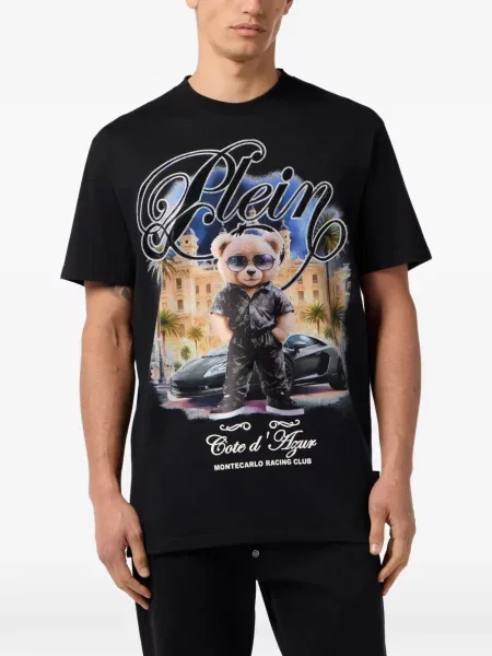 Tricou Philipp Plein cu imagine negru