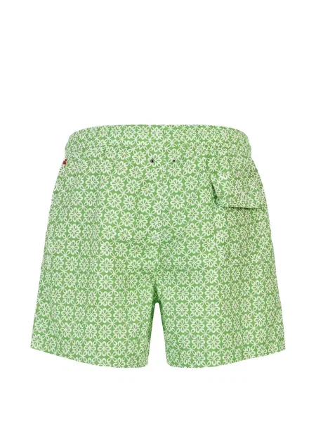 Slip de baie Kiton cu model floral cu imagine verde