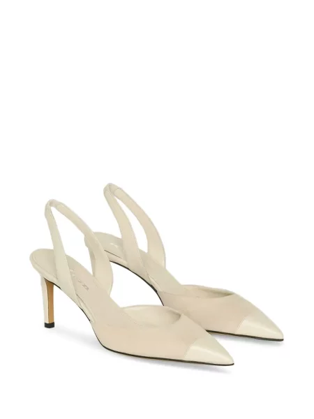 Pantofi cu toc Kiton din piele de căprioară slingback