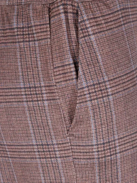 Pantaloni Why Ci în carouri maro