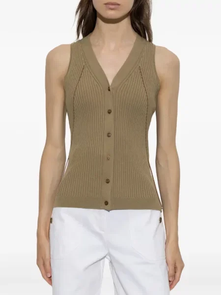 Vestă Max Mara tricotate verde