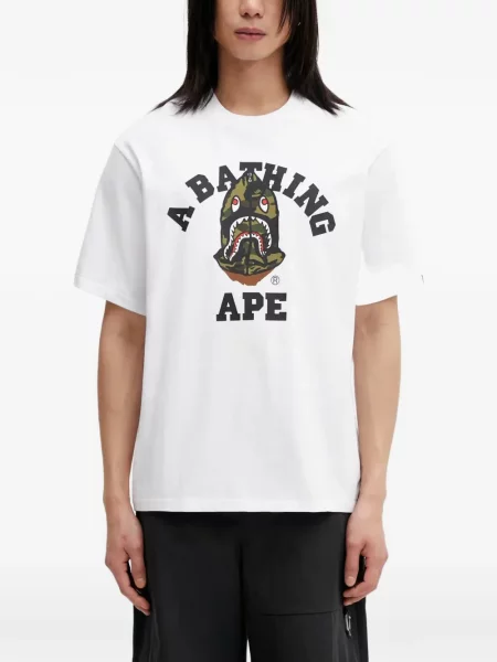 Scurt tricou A Bathing Ape® alb