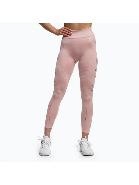 Olcsóbban. Női edző leggings Gymshark Flawless Shine Seamless rózsaszín / fehér. Méret: XL fehér