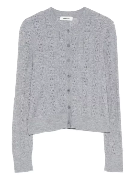 Cardigan Sandro tricotate gri