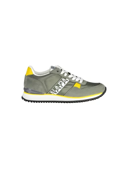 Sneakersy Napapijri skórzane zielone