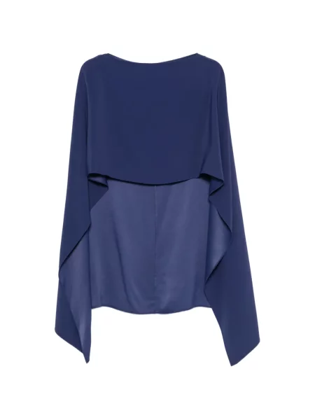 Fular Alberta Ferretti drapat albastru