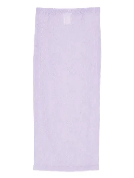 Fustă midi Wardrobe.nyc din dantelă până la genunchi violet