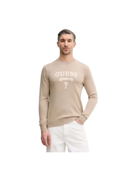 Sweter Guess wełniany beżowy