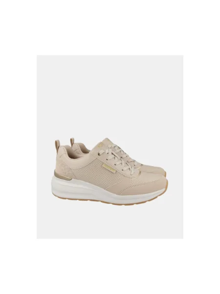 Bodkované tenisky Skechers béžová