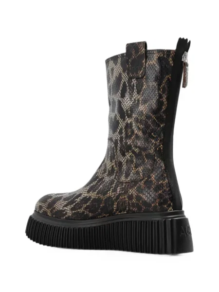 Cizme scurte Agl cu platformă cu imagine cu model leopard maro
