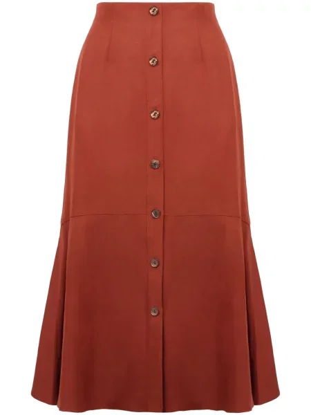 Fustă midi Agnona până la genunchi roșu