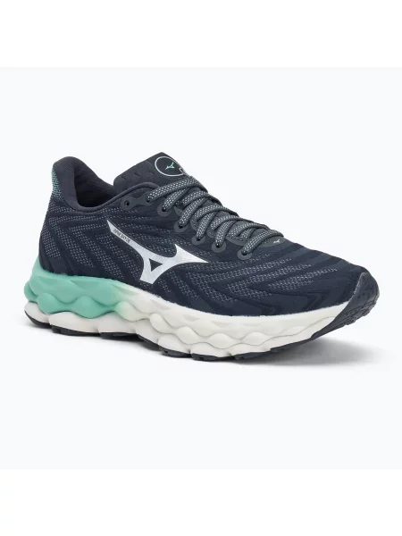 Дамски обувки за бягане Mizuno Wave Sky 8 india ink/neo silver/dusty jade green синьо