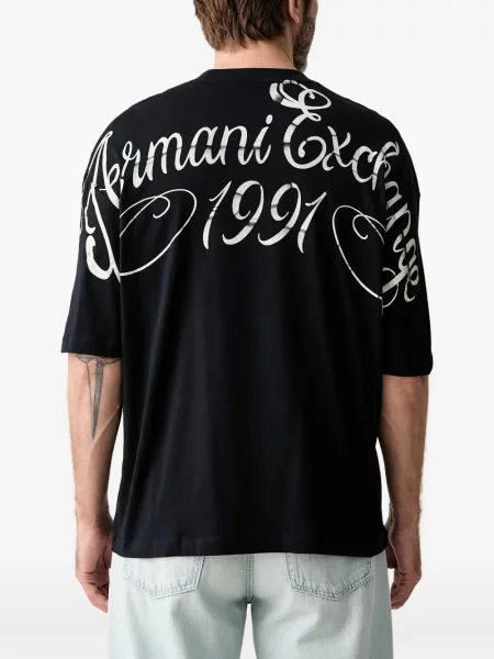 Tricou Armani Exchange cu imagine negru
