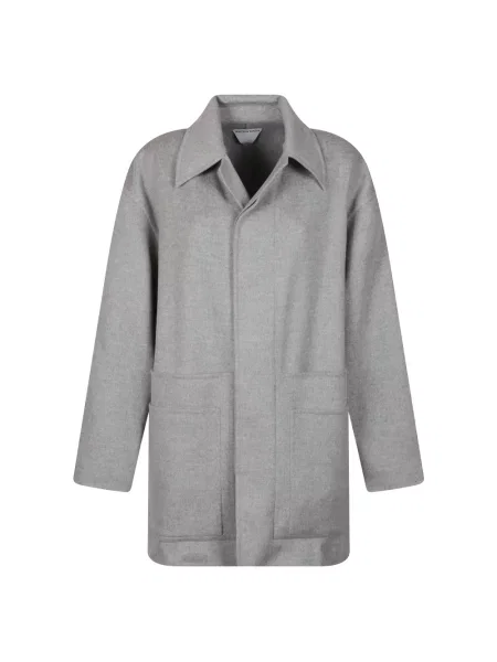 Płaszcz Bottega Veneta wełniany szary