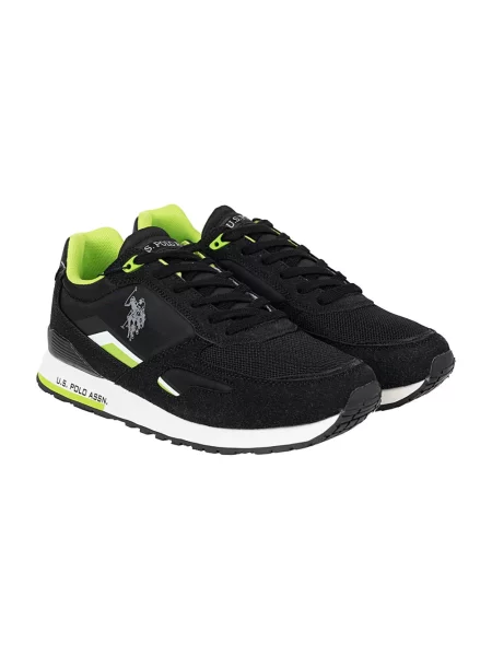 Sneakersy U.s Polo Assn. skórzane czarne