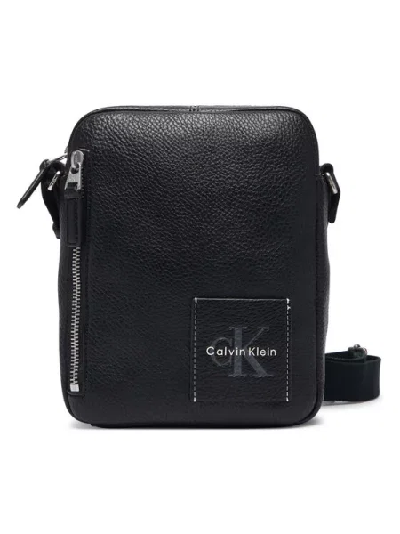 Calvin Klein kabelka pánska z imitácie kože čierna
