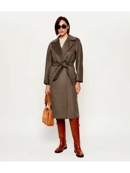 Weekend Max Mara női gyapjú kabát WKDRESINA barna