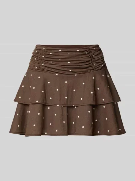 Spódnica mini z mieszanki z dołem obszytym falbaną Gina Tricot