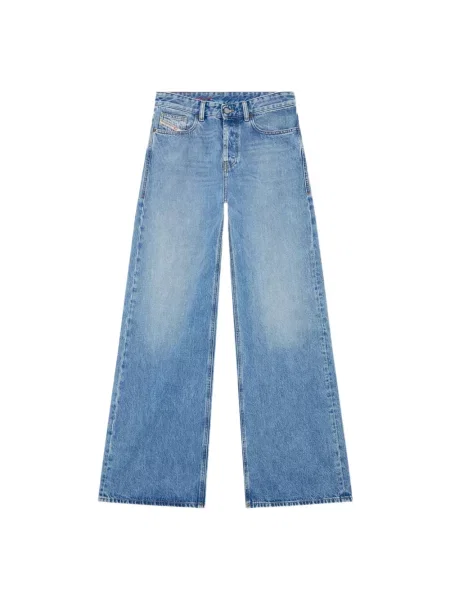 Jeansy Diesel D-Sire z wysoką talią niebieskie