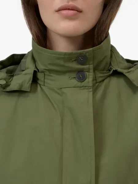 Lung geacă parka Closed cu glugă verde