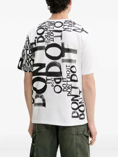 Tricou Desigual cu imagine alb
