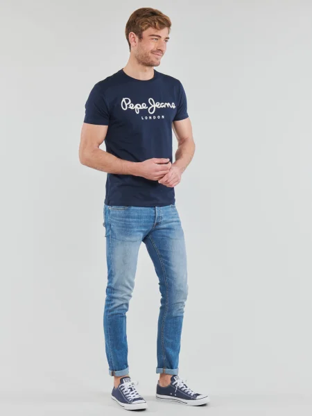 Pepe Jeans Póló Original Sötétkék kék