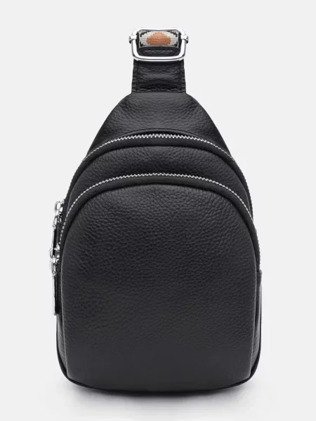 Кожаный рюкзак Borsa Leather черный