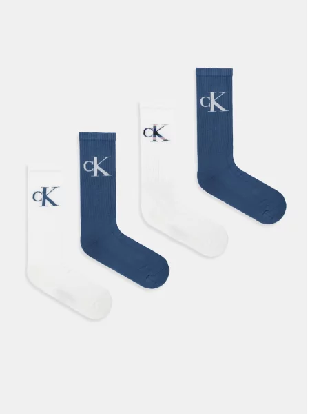 Чорапи Calvin Klein Jeans 4 чифта бяло