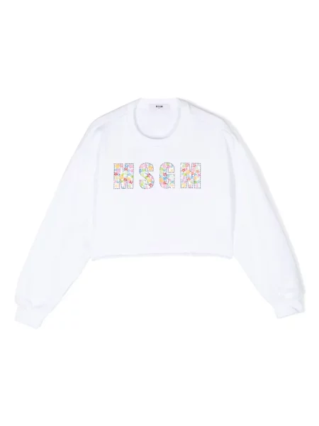 Bluza nierozpinana dziecięca Msgm biała