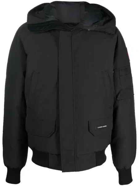 Geacă cu puf Canada Goose cu glugă negru
