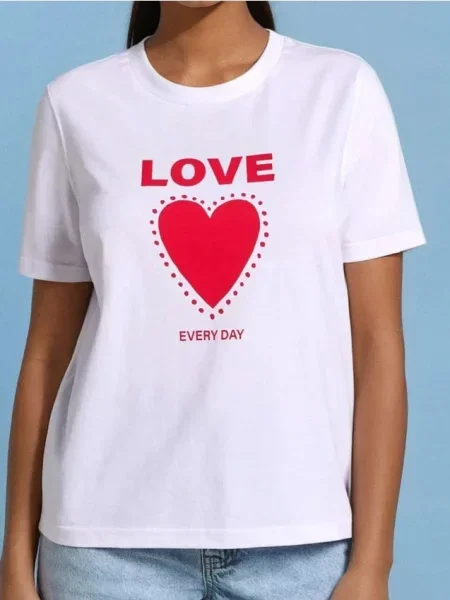 Різдвяна футболка з котом білий