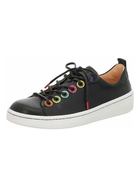 Sneakersy Think sznurowane skórzane czarne