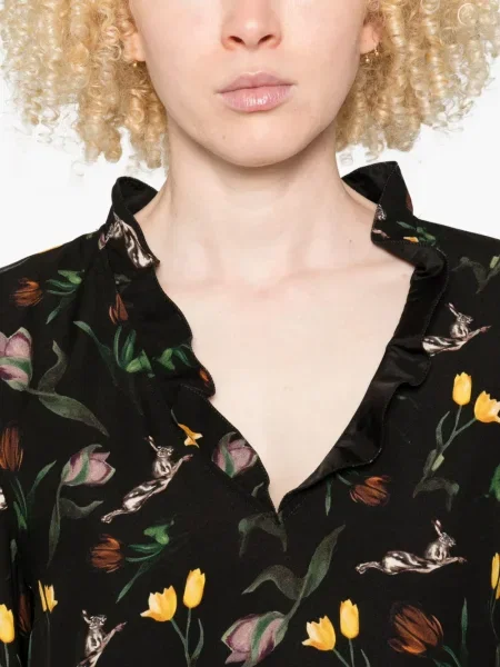 Bluză Marni cu model floral cu imagine negru