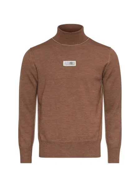 Pulover Mm6 Maison Margiela cu autograf maro