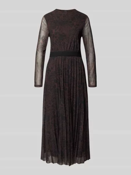 Sukienka casualowa o kroju slim fit ze zwierzęcym nadrukiem S.oliver Black Label czarna
