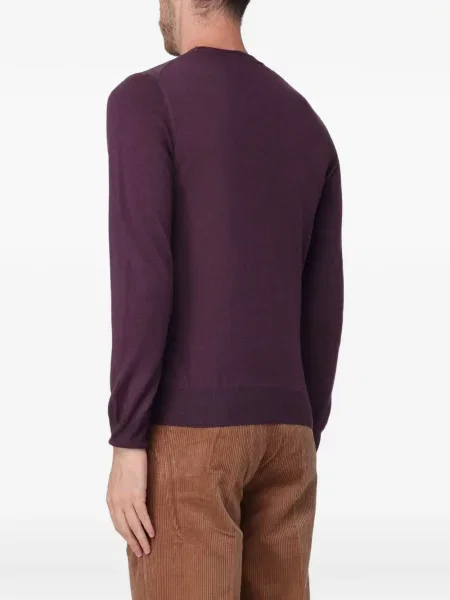 Pulover Brooksfield de lână cu decolteu rotund violet