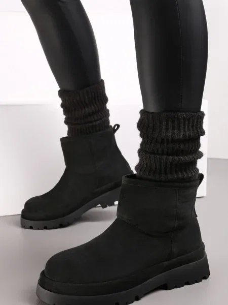 Botine Ghete de Zapadă pe Platformă Nigvale negre