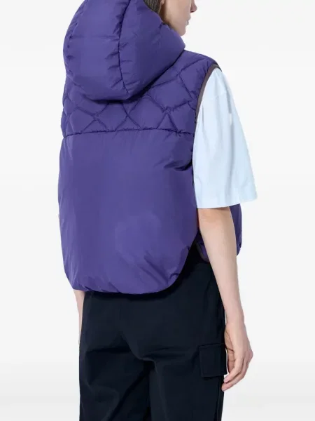 Vestă Moncler cu glugă violet