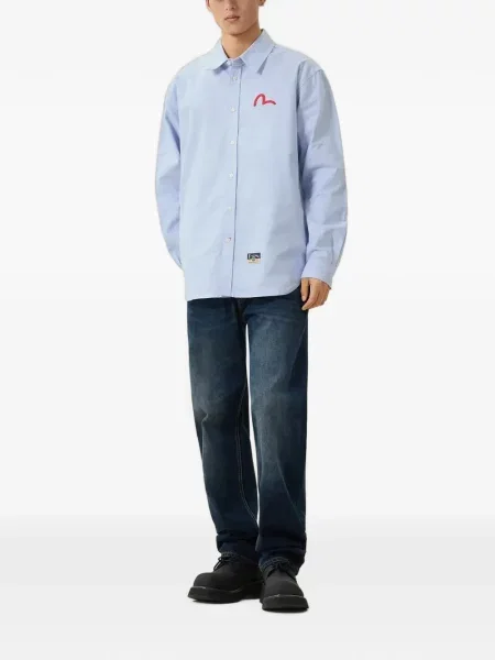 Twill ing Evisu nyomtatás kék