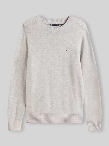 Sweter o kroju regular fit z mieszanki wełny jagnięcej Tommy Hilfiger szary