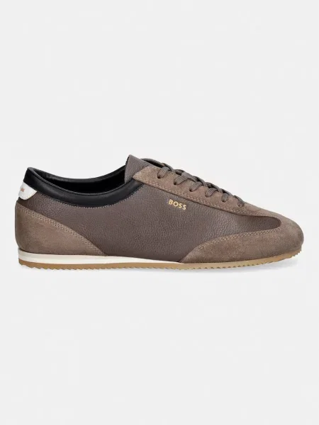BOSS Lineor sneakers bărbătești din piele maro